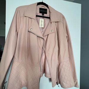 Light pink moto jacket / Size:2x/ Brand new with tags never worn.